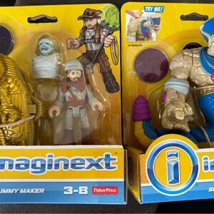 2 Fisher-Price Imaginext Playsets Mummy Maker and Serpent Striker